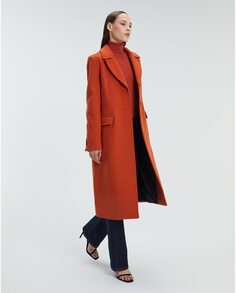 Длинное женское тканевое пальто на подкладке Andam, оранжевый