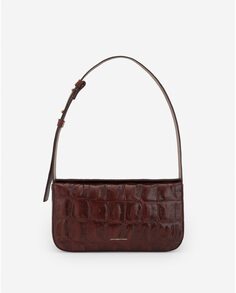 Женская сумка типа «багет» из 100% ответственной кожи Adolfo Dominguez, коричневый