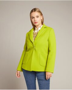 Короткое женское тканевое пальто с воротником с лацканами Elena Mirò, зеленый