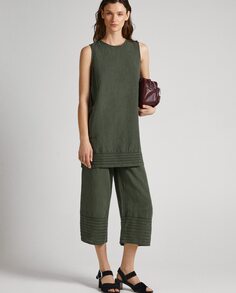 Женские широкие брюки-кюлоты с ажурными деталями Pepe Jeans, темно-зеленый