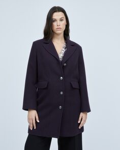 Женское короткое пальто строгого кроя Couchel, фиолетовый