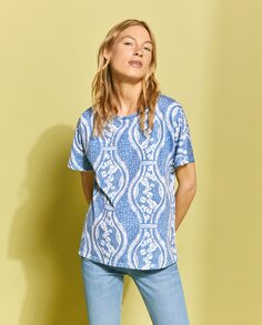 Женская футболка с короткими рукавами и круглым вырезом Southern Cotton, синий