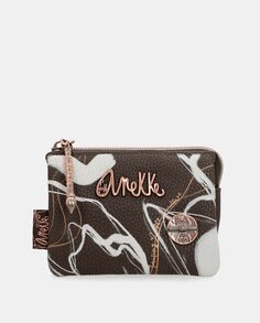 Темно-коричневая сумочка с контрастными деталями Anekke, темно коричневый