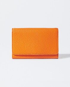 Средний женский кошелек на гладкой кнопке оранжевого цвета Parfois, оранжевый