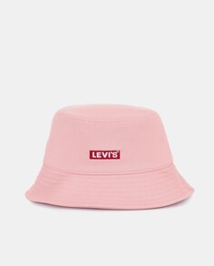 Розовая хлопковая панама с названием бренда Levi&apos;s, розовый Levis