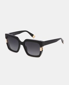Черные квадратные женские солнцезащитные очки из ацетата Furla, черный