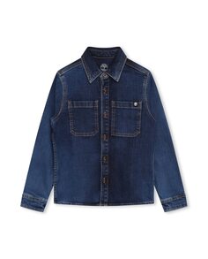 Джинсовая рубашка для мальчика с длинными рукавами Timberland, синий