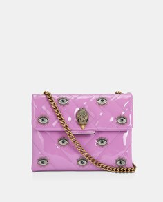 Пурпурная сумка через плечо Kensington из лакированной кожи с пайетками среднего размера Kurt Geiger, фиолетовый