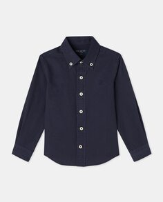 Рубашка-оксфорд для мальчика с вышитым логотипом Hackett, синий