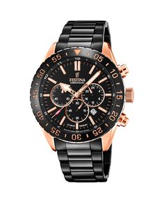 Мужские часы F20578/1 Керамика черная сталь Festina, черный