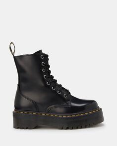 Черные кожаные женские сапоги Dr. Martens, черный