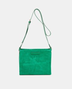 Маленькая зеленая кожаная сумка через плечо с декоративной цепочкой Abbacino, зеленый
