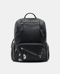 Средний черный рюкзак с фантазийными деталями Desigual, черный