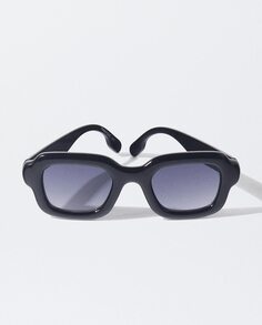 Черные женские солнцезащитные очки квадратной формы с защитой от ультрафиолета Parfois Parfois, черный