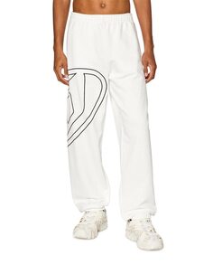 Мужские брюки-джоггеры стандартного кроя белого цвета Diesel, белый