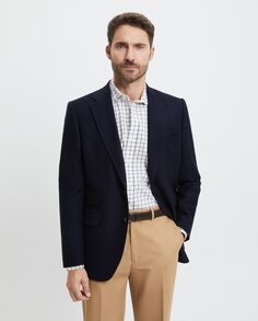 Классический мужской пиджак с узором «елочка» Emidio Tucci, синий