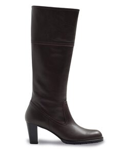 Женские кожаные ботинки на молнии темно-коричневого цвета Mad Pumps, темно коричневый