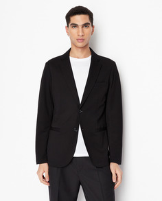 Классический мужской пиджак из эластичной ткани Armani Exchange, черный