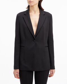 Женский пиджак с лацканами Calvin Klein, черный