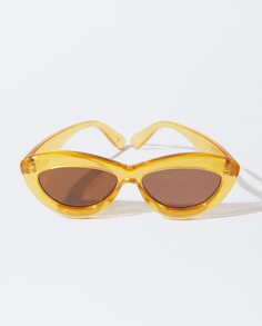 Желтые женские солнцезащитные очки Parfois с защитой от ультрафиолета и формой кошачьих глаз Parfois, желтый
