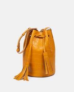 Женская мини-сумка через плечо из кожи с гравировкой кокосового ореха цвета лесного ореха Leandra, коричневый