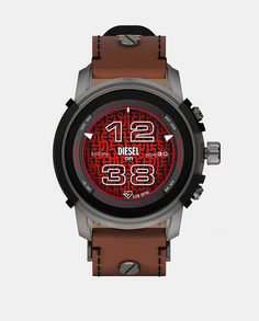 Diesel Griffed DZT2043 мужские коричневые кожаные умные часы Diesel, коричневый