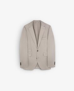 Мужской однотонный пиджак классического кроя серо-коричневого цвета Scalpers, серо-коричневый