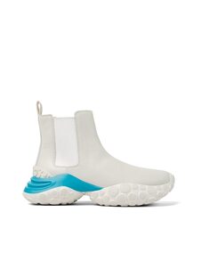 Мужские кожаные кроссовки на контрастной подошве белого цвета Camper, белый