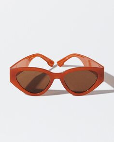 Красные женские солнцезащитные очки Parfois с защитой от ультрафиолета и формой кошачьих глаз Parfois, красный