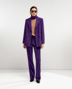Женский двубортный пиджак на пуговицах El Corte Inglés, фиолетовый