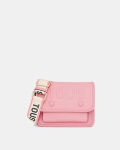 Розовая сумка через плечо Mini La Rue с клапаном Tous, розовый