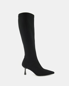 Женские ботинки из эластичного текстиля на каблуке-воронке Latouche, черный