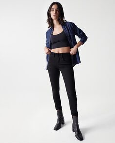 Джинсы скинни Women&apos;s Secret с высокой посадкой и пуш-ин Salsa Jeans, черный