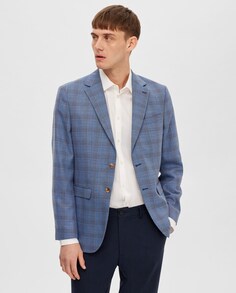 Классический мужской костюмный пиджак Selected, синий
