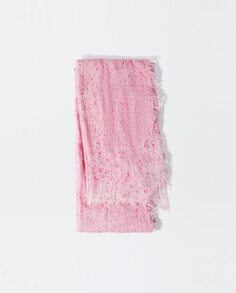 Однотонный шарф с рваной розовой строчкой Parfois, розовый
