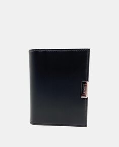 Черный кожаный кошелек с десятью картами Pielnoble, черный