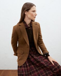 Женский приталенный пиджак с узором «елочка» Lloyd&apos;s, коричневый Lloyd's