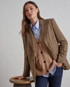 Женский клетчатый пиджак Lloyd&apos;s, коричневый Lloyd's