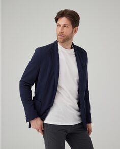 Однотонный мужской пиджак классического кроя темно-синего цвета Sepiia, темно-синий