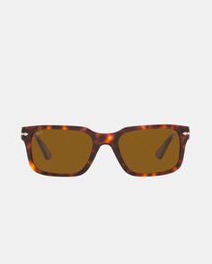 Прямоугольные солнцезащитные очки из ацетата гаваны Persol, коричневый