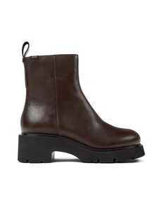 Женские кожаные ботинки с технологией Gore-tex темно-коричневого цвета Camper, темно коричневый