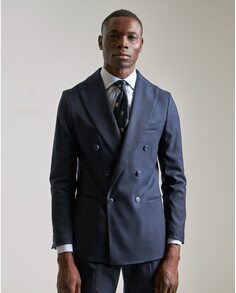 Узкий мужской пиджак темно-синего цвета PuroEgo
