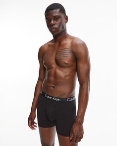 Набор из 3-х мужских трикотажных боксеров черного цвета Calvin Klein, черный