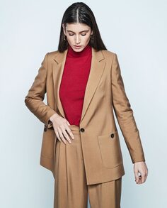 Прямой женский пиджак с карманом &amp; Me Unlimited, коричневый