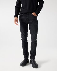 Узкие мужские джинсы черного цвета Salsa Jeans, черный