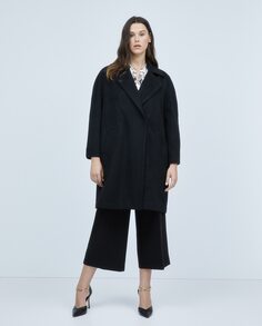 Женский двубортный пиджак с отворотом Couchel, черный