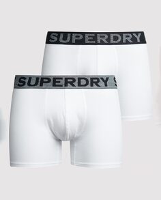 Комплект из 3 трусов-боксеров из органического хлопка Superdry, белый