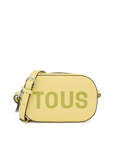 Женская кожаная сумка через плечо Lynn с желтым логотипом Tous, желтый