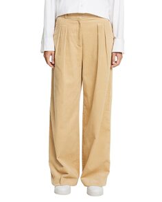 Женские вельветовые брюки со складками из хлопка Esprit