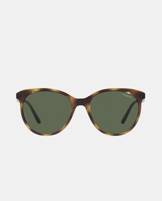 Круглые женские солнцезащитные очки цвета темной гаваны Vogue, коричневый